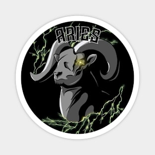 Lightning Aries (yellow) Magnet